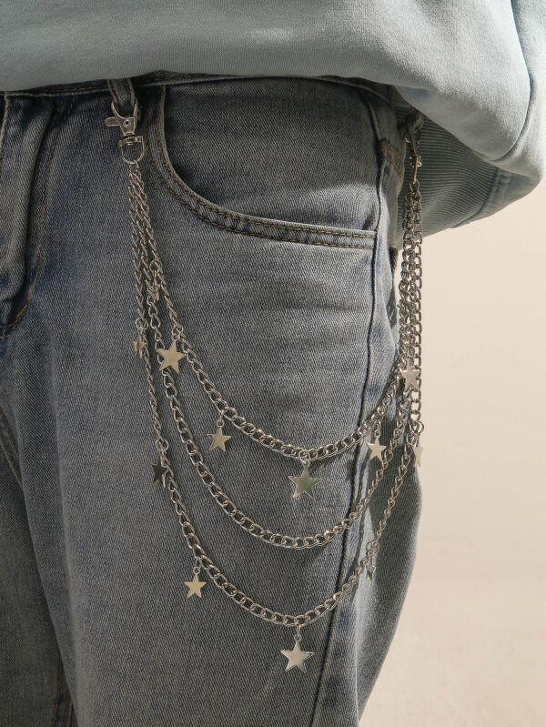 Men Star Charm Layered Pant Chain